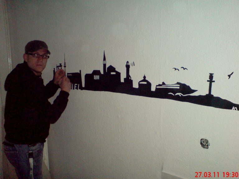 Wandgestaltung Kiel-Skyline